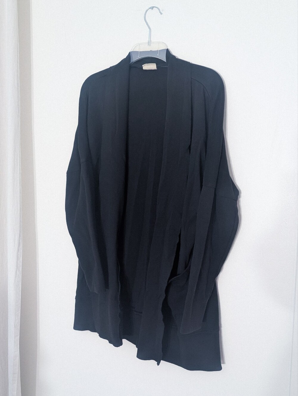 Pact Organic Cotton Cardigan XS/S Black Open Front Sweater